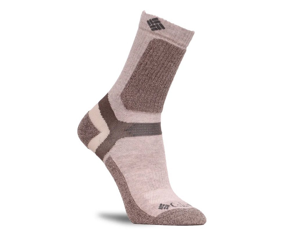 Meia Columbia Masculina Crop Hike Crew Lightweight - Kacki -Tecnica