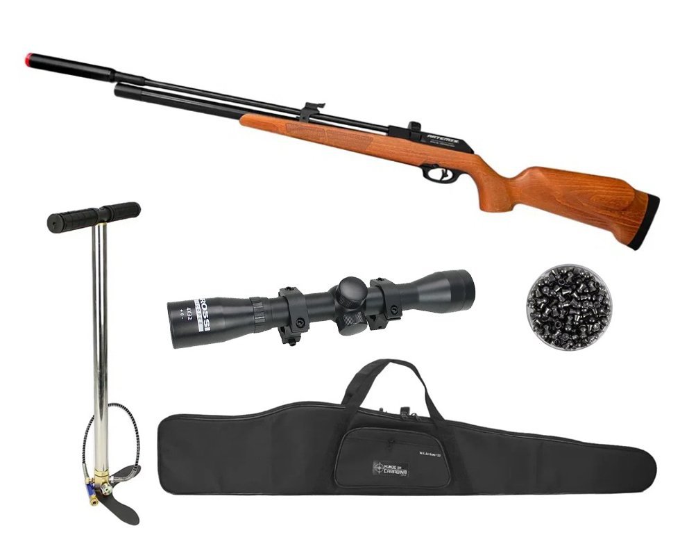 Carabina PCP Artemis PR900W G3 4,5mm - FXR Artemis + Bomba + Capa + Luneta 4x32 + Chumbo