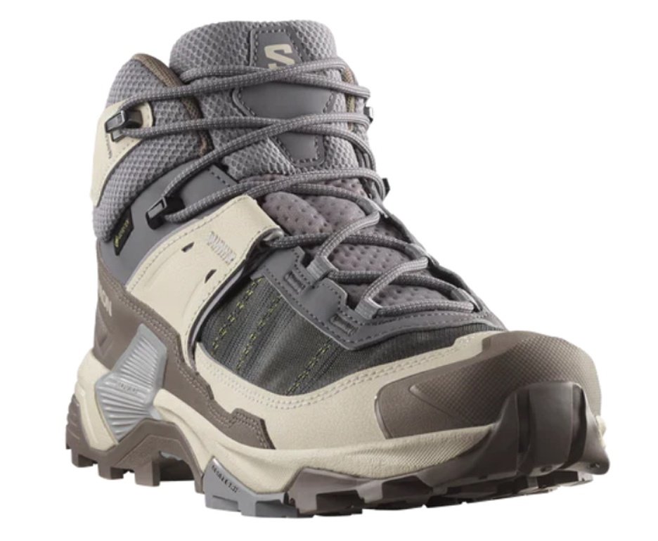Bota Salomon Feminina X Ultra 5 Mid GORE-TEX - Excali/Iron/Gull