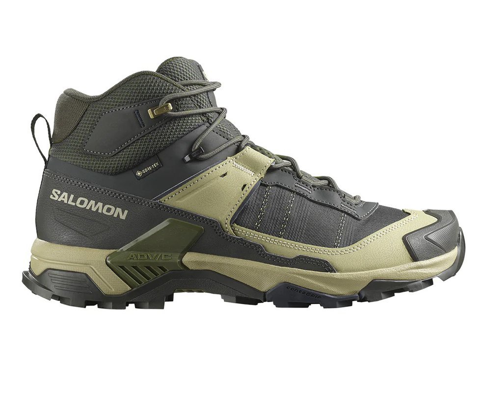 Bota Salomon Masculina X Ultra 5 Mid GORE-TEX Peat/Gray Green