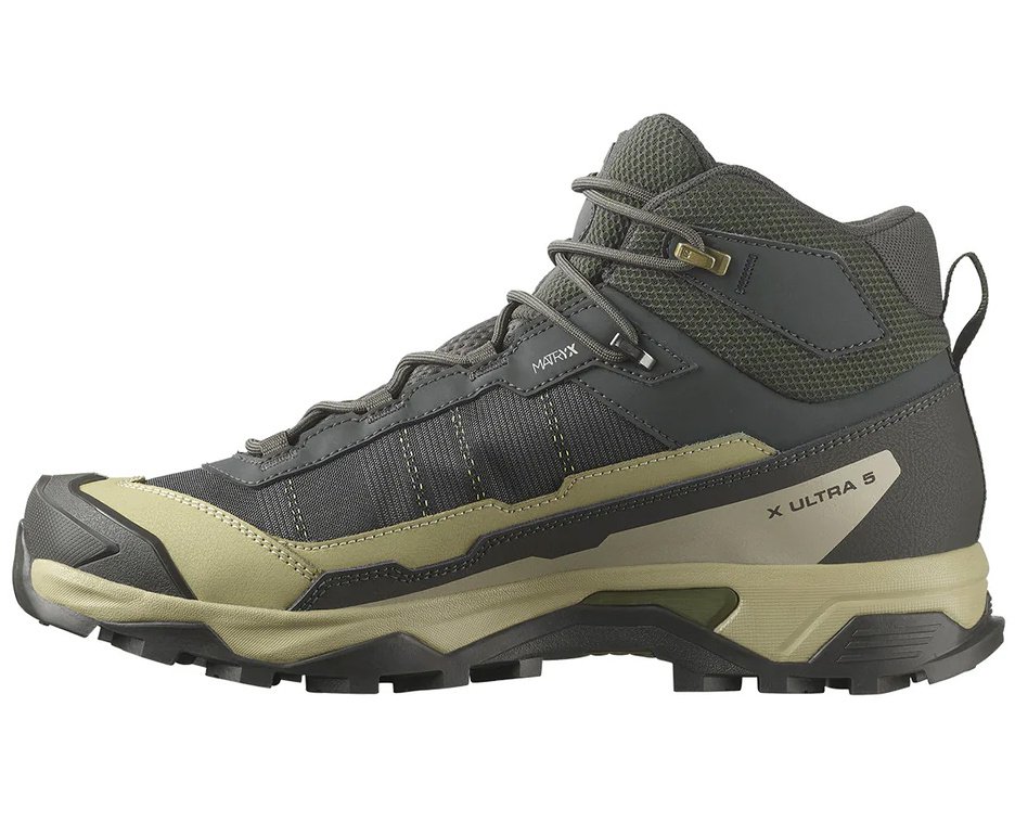 Bota Salomon Masculina X Ultra 5 Mid GORE-TEX Peat/Gray Green