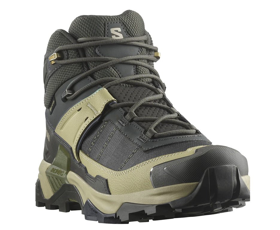 Bota Salomon Masculina X Ultra 5 Mid GORE-TEX Peat/Gray Green