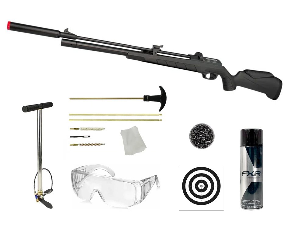 Carabina PCP Artemis PR900S G3 Black 5,5mm - FXR Artemis + Bomba + Desengripante + Kit Limpeza + Alvos + Chumbinho + Oculos