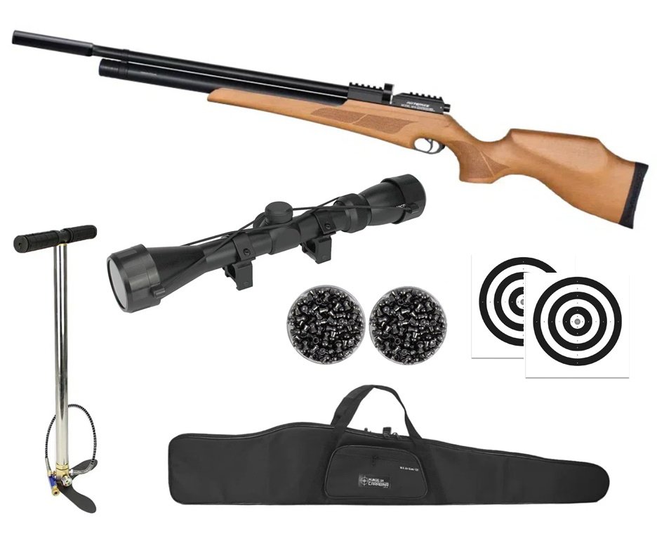 Carabina de Pressão Artemis PCP M16 Specter 5.5mm FXR + Bomba + Capa + Luneta 3-9x40 + Alvos + Chumbo