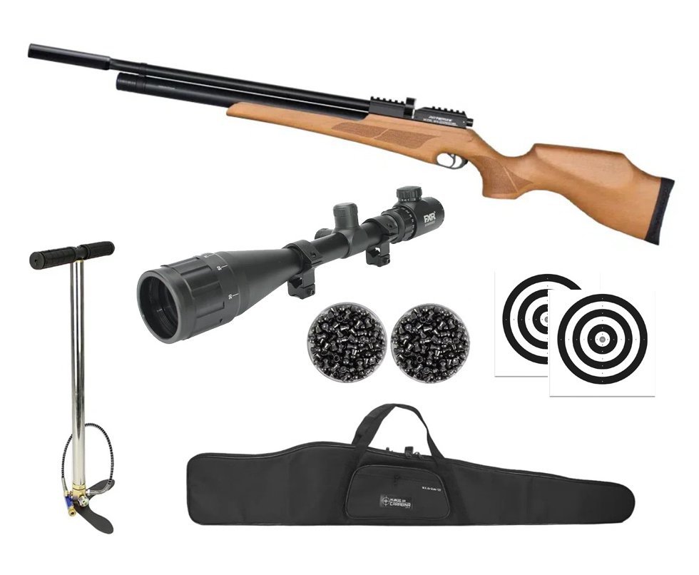Carabina de Pressão Artemis PCP M16 Specter 5.5mm FXR + Bomba + Capa + Luneta 6-24x50 + Alvos + Chumbo