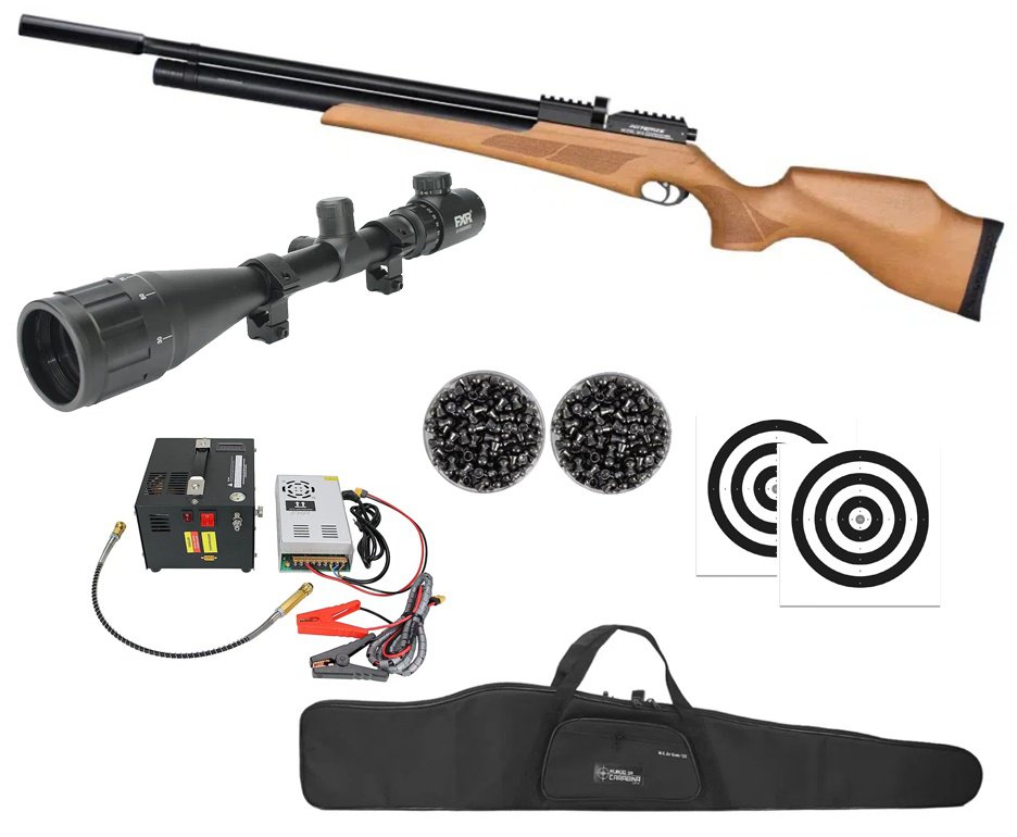 Carabina de Pressão Artemis PCP M16 Specter 5.5mm FXR + Compressor Portátil Trivolt Compact + Capa + Luneta 3-9x40 + Alvos + Chumbo