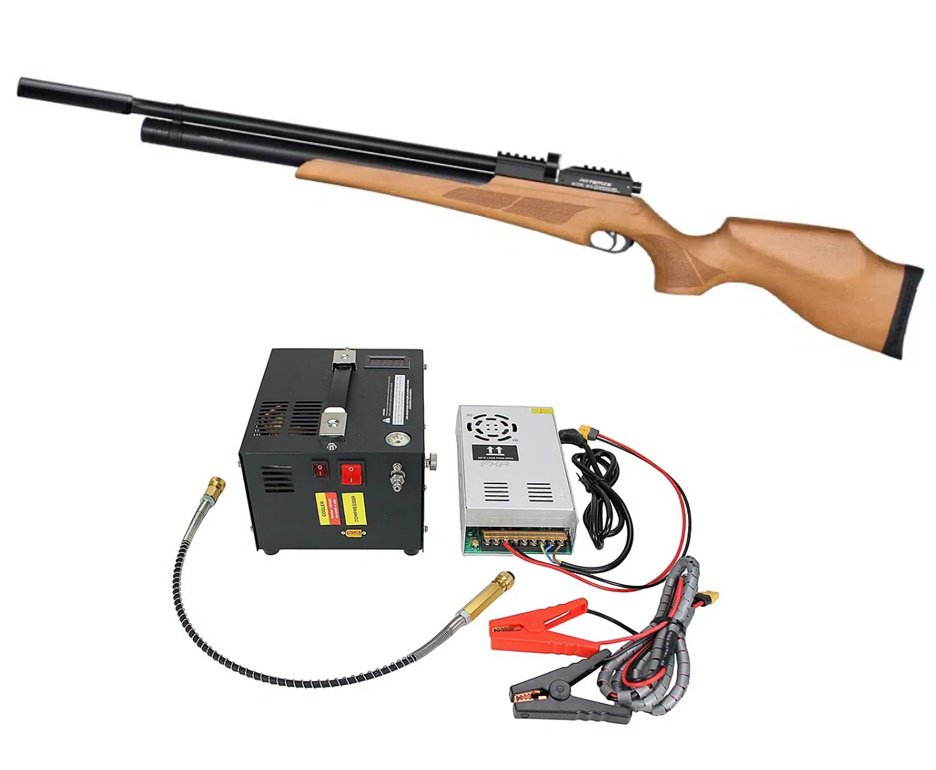 Carabina de Pressão Artemis PCP M16 Specter 5.5mm FXR + Compressor Portátil Trivolt Compact