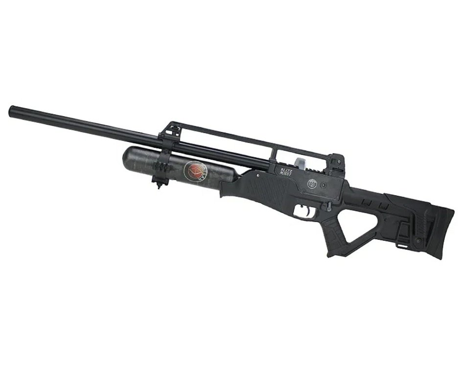Carabina de Pressão PCP Hatsan Blitz Full Auto 6.35mm - Hatsan + Case + Luneta Nikko Sterling Airking 4.5-14x50