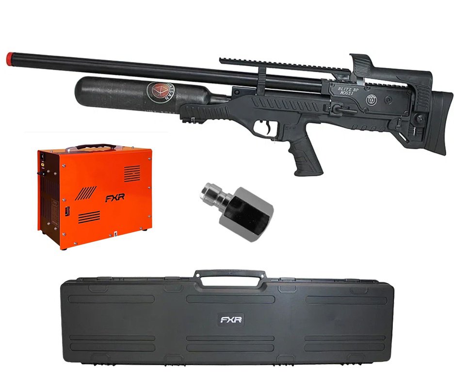 Carabina de Pressão PCP Hatsan Blitz BP Full Auto 6.35mm - Hatsan + Compressor Portátil Trivolt 2 Coolers + Case