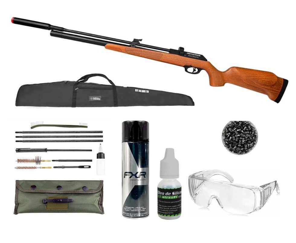 Carabina PCP Artemis PR900W G3 4,5mm - FXR Artemis + Capa + Desengripante + Kit Limpeza + Óleo de Silicone + Chumbinho + Óculos