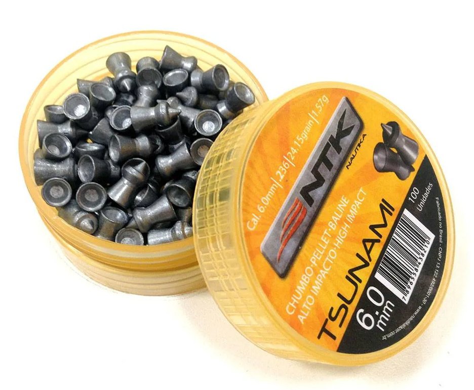 Chumbinho  Nautika Tsunami - Cal 6,0mm - 100 Unid