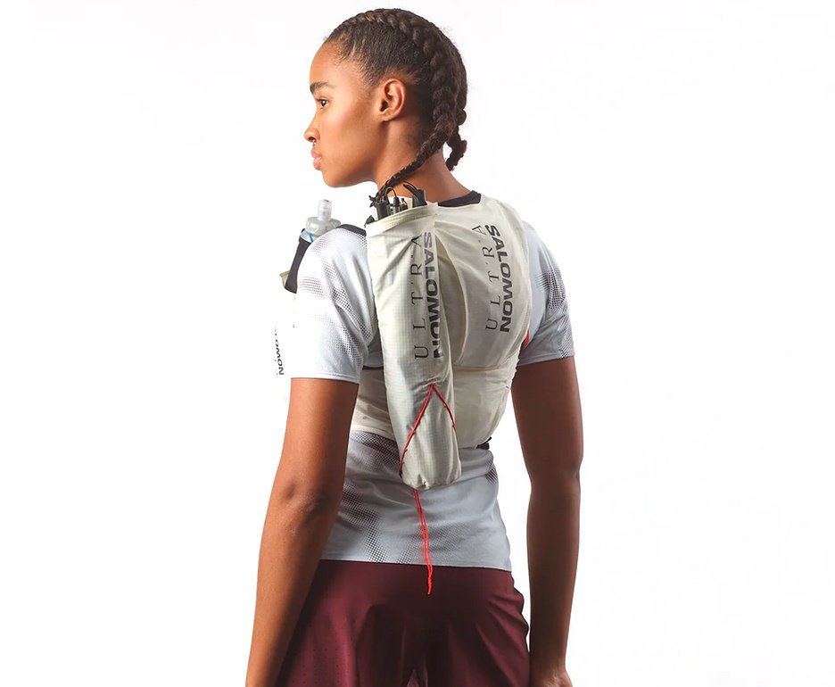 Porta Bastão para Caminhada Salomon Custom Quiver Ultra - Vanilla Ice/Black