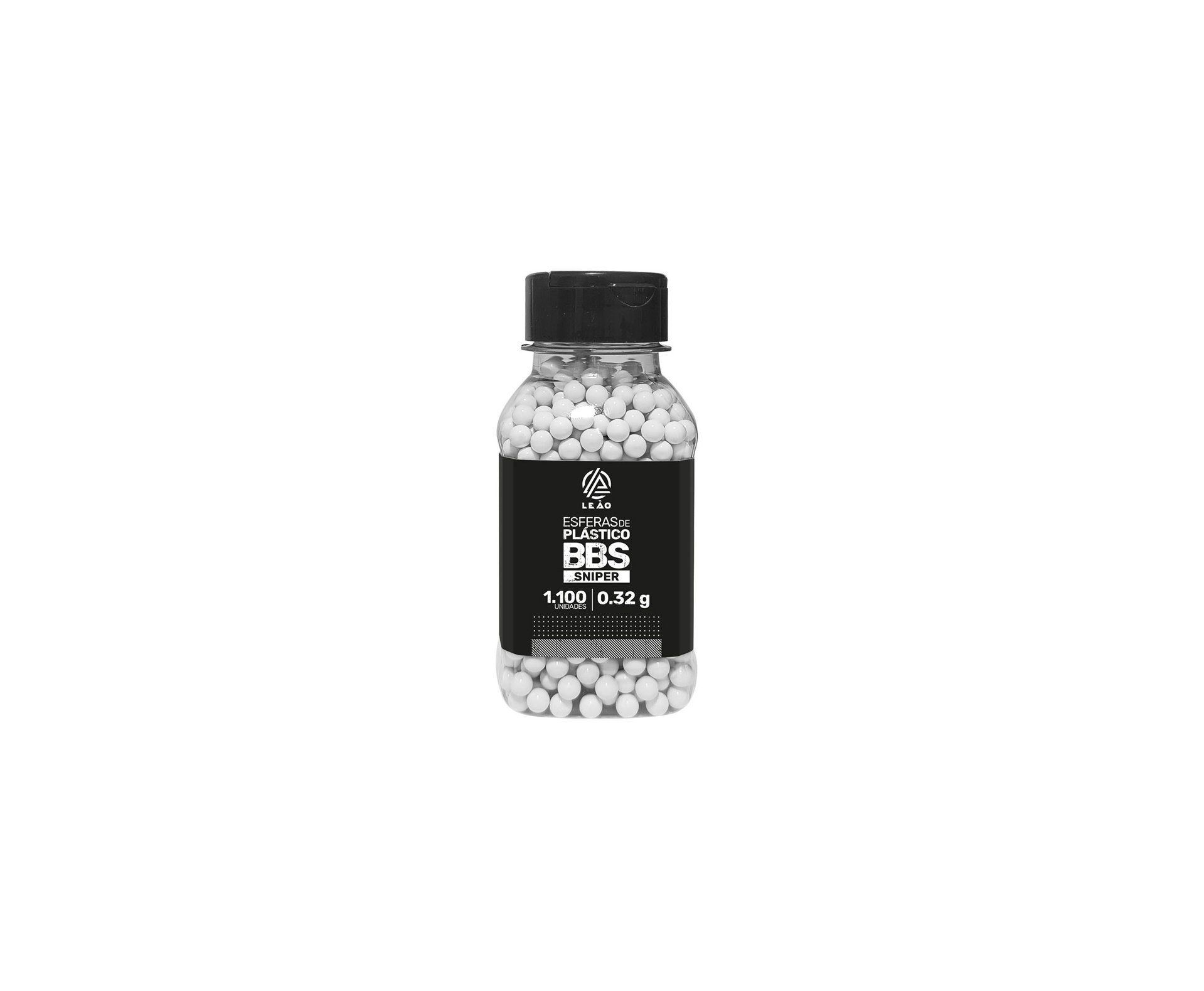 Esfera Airsoft BBs Leão 0.32g 6mm pote com 1100 bolinhas
