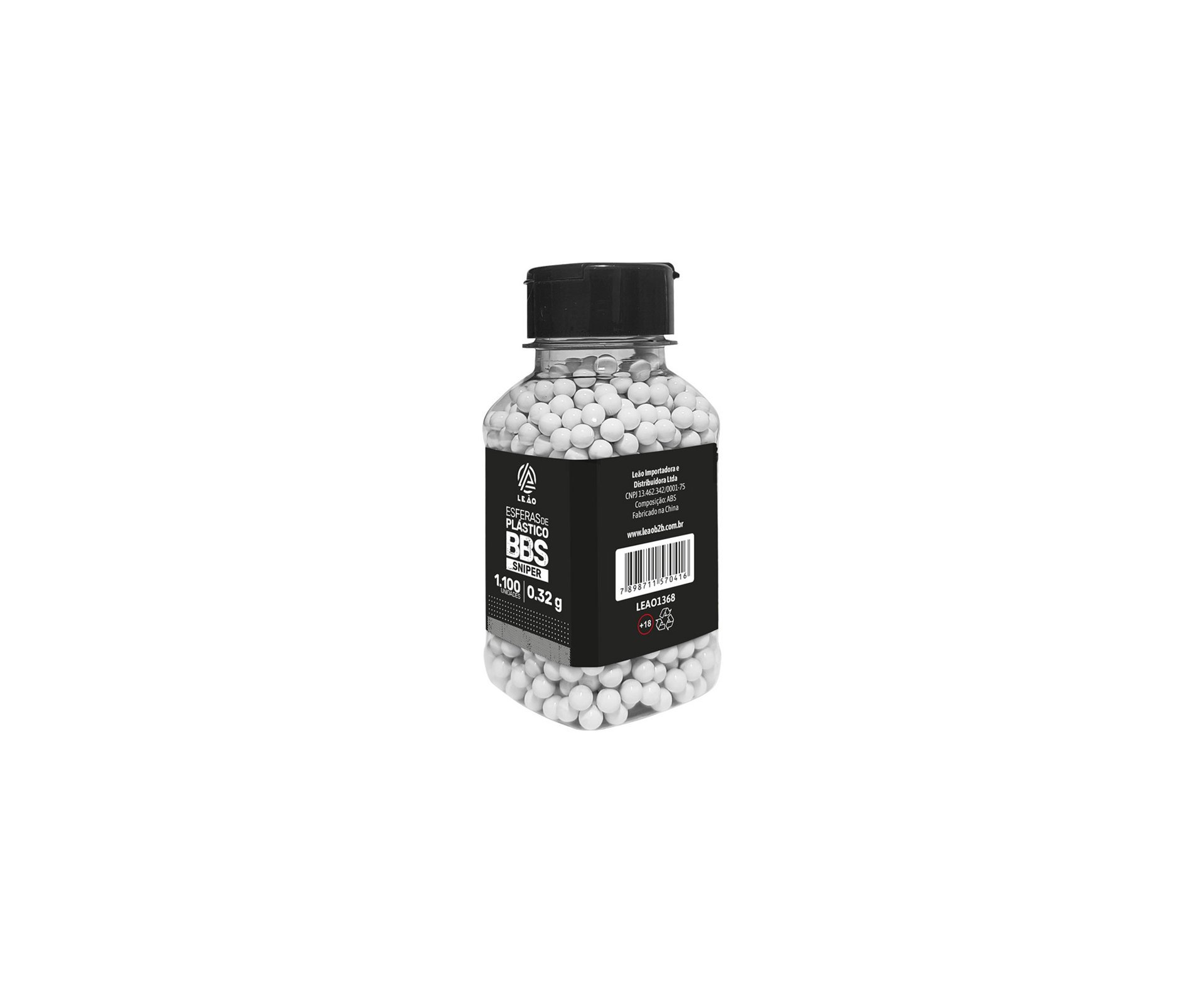Esfera Airsoft BBs Leão 0.32g 6mm pote com 1100 bolinhas