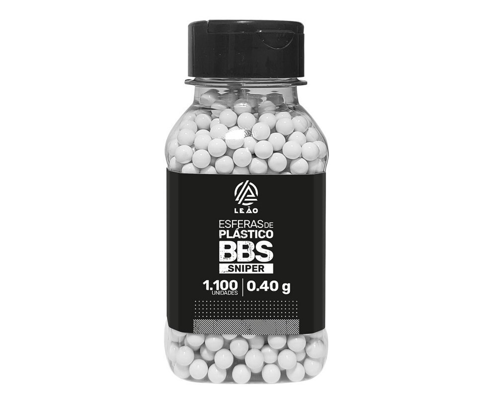 Esfera Airsoft BBs Leao 0,40g 6,0mm Pacote com 1100un - Leão Modelismo