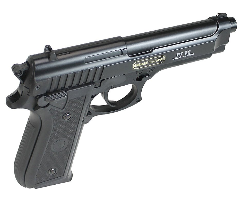 Pistola de Pressão KWC Mola PT92 Metal Slide Aluminio 6,0mm