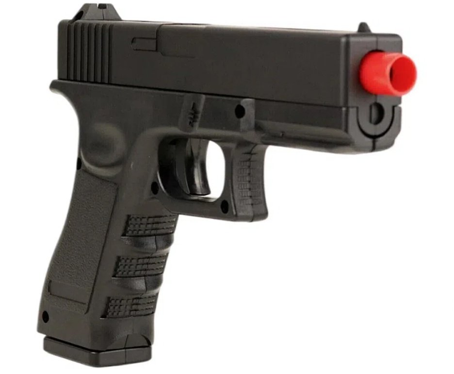 Pistola de Airsoft Glock CBT G17 Slide Metal Spring 6mm - Combat + Alvos + BBS + Case + Laser + Óleo de Silicone