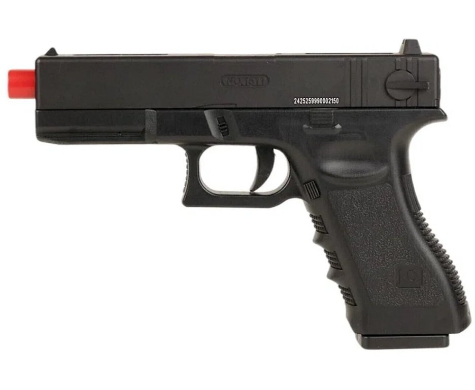 Pistola de Airsoft Glock CBT G17 Slide Metal Spring 6mm - Combat + Alvos + BBS