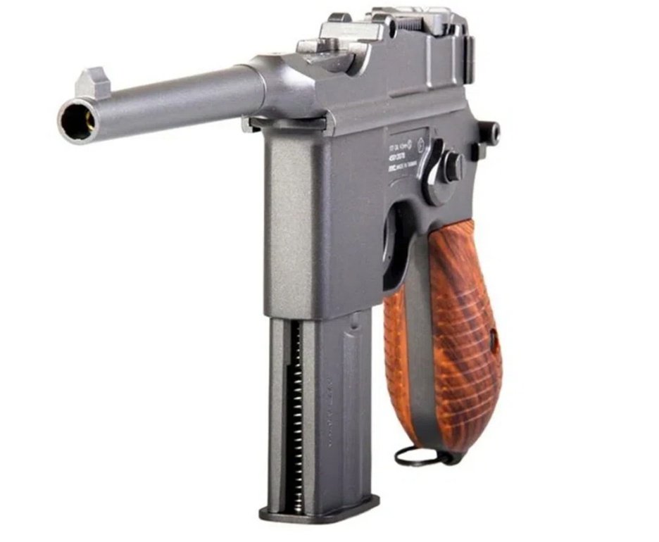 Pistola de Pressão CO2 Mauser 4.5 Full Metal Blowback - KWC Rossi + Alvos + Co2 + BBS + Case + Óleo