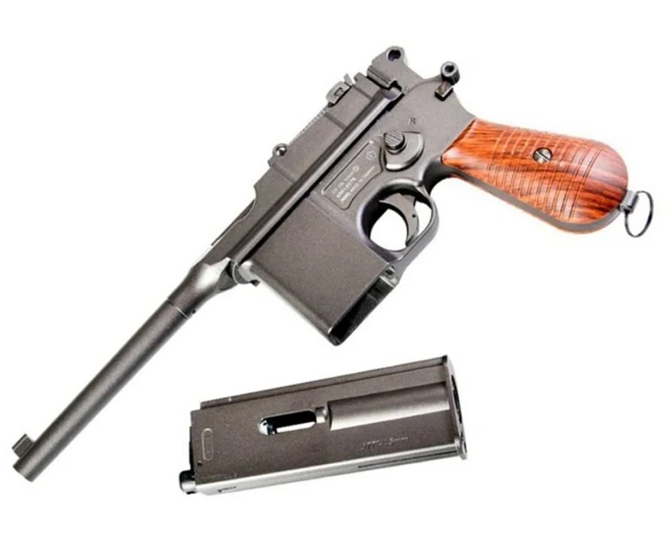 Pistola de Pressão CO2 Mauser 4.5 Full Metal Blowback - KWC Rossi + Alvos + Co2 + BBS + Case + Óleo