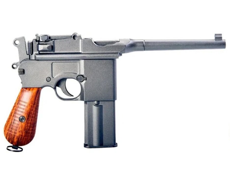 Pistola de Pressão CO2 Mauser 4.5 Full Metal Blowback - KWC Rossi + Alvos + Co2 + BBS