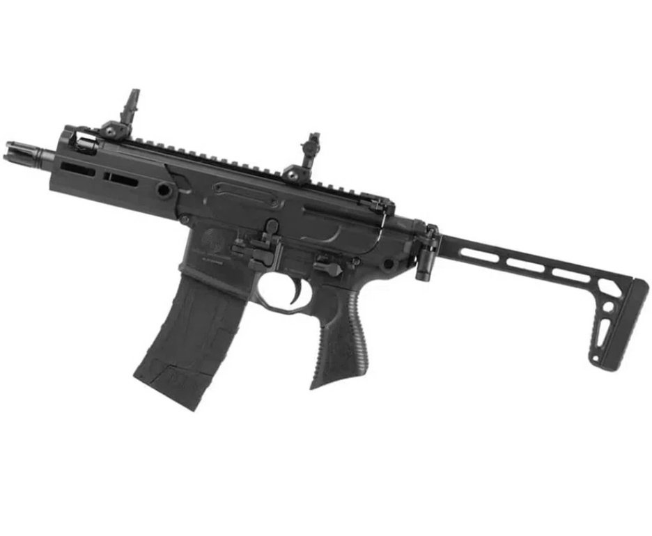 Rifle de Pressão CO2 Sig Sauer MCX Rattler 4,5 Blowback Semi Auto - Sig Sauer + Alvos + Co2 + BBS + Capa + Óleo + Red Dot