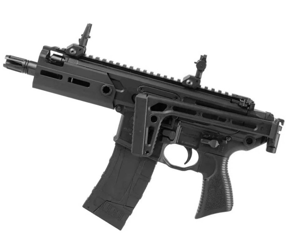 Rifle de Pressão CO2 Sig Sauer MCX Rattler 4,5 Blowback Semi Auto - Sig Sauer + Alvos + Co2 + BBS + Capa + Óleo + Red Dot