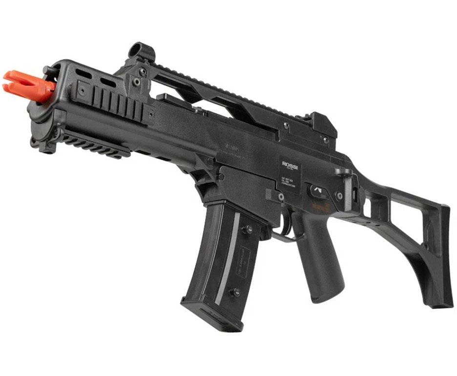 Rifle de Airsoft AEG Neptune G36 6mm - Rossi + Alvos + Bateria + Carregador + BBS + Capa + Red Dot + Laser