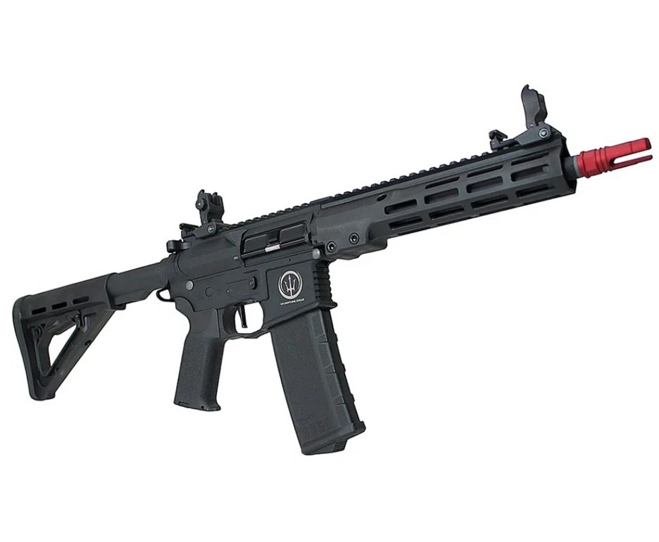 Rifle de Airsoft Neptune Shadow MK16 URG-I 9,5" AEG 6mm - Rossi + Alvos + Bateria + Carregador + BBS + Capa