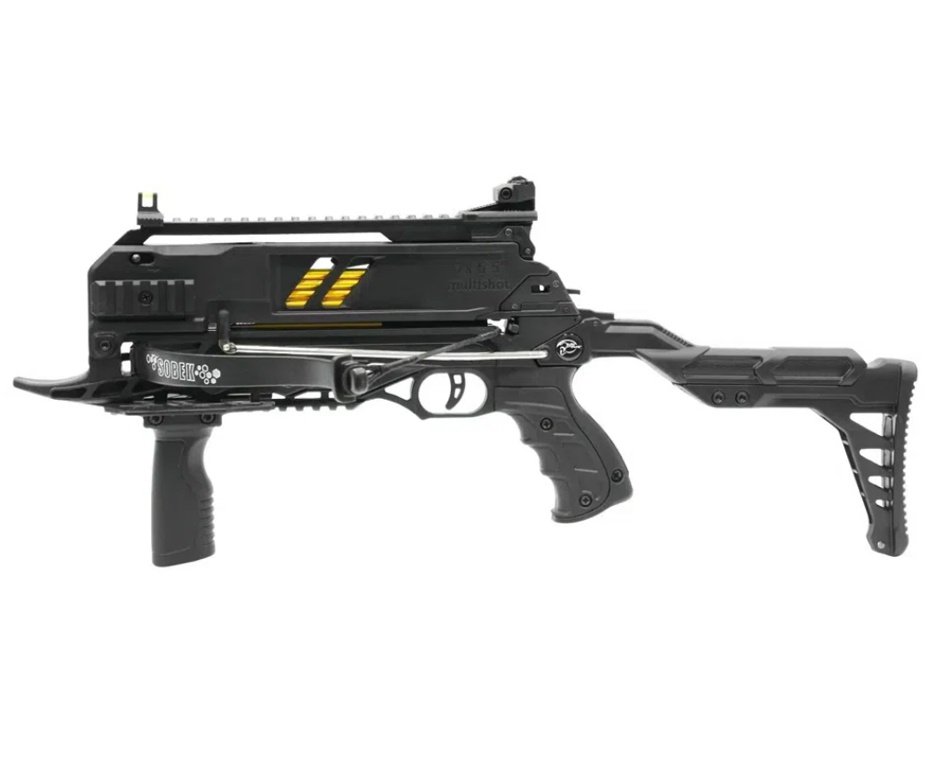 Balestra Besta MK-TCS3-BK 80 Libras com carregador 7 setas - Man Kung + Alvos + Red Dot + Kit Setas + Mochila Tática Assault 32L FXR