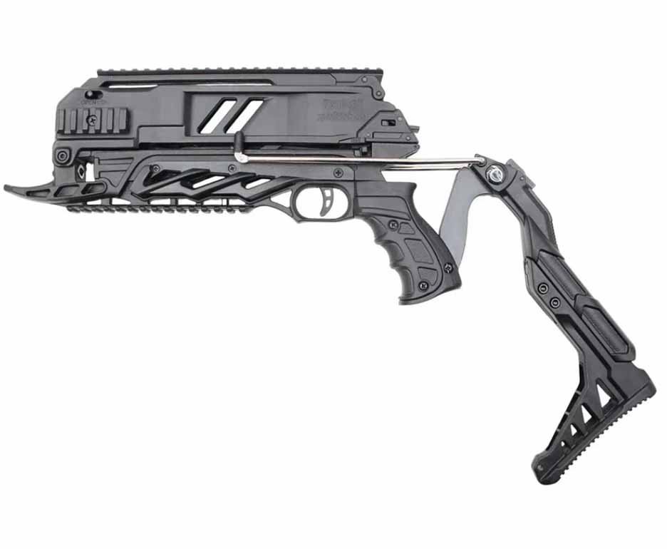 Balestra Besta MK-TCS3-BK 80 Libras com carregador 7 setas - Man Kung + Alvos + Red Dot + Kit Setas + Mochila Tática Assault 32L FXR