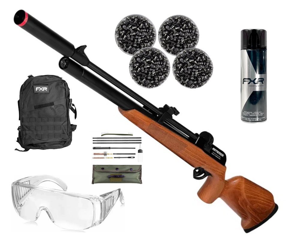 Carabina PCP Artemis PR900W G3 5,5mm - FXR Artemis + Mochila Tática Assault 32L + Kit de Limpeza + Desengripante / Anticorrosivo + Chumbos + Óculos