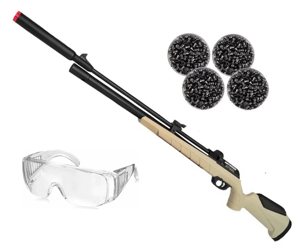 Carabina de Pressão Artemis PCP PR900T G3 Tan 5,5mm - FXR + Kit de Limpeza + Chumbos + Óculos
