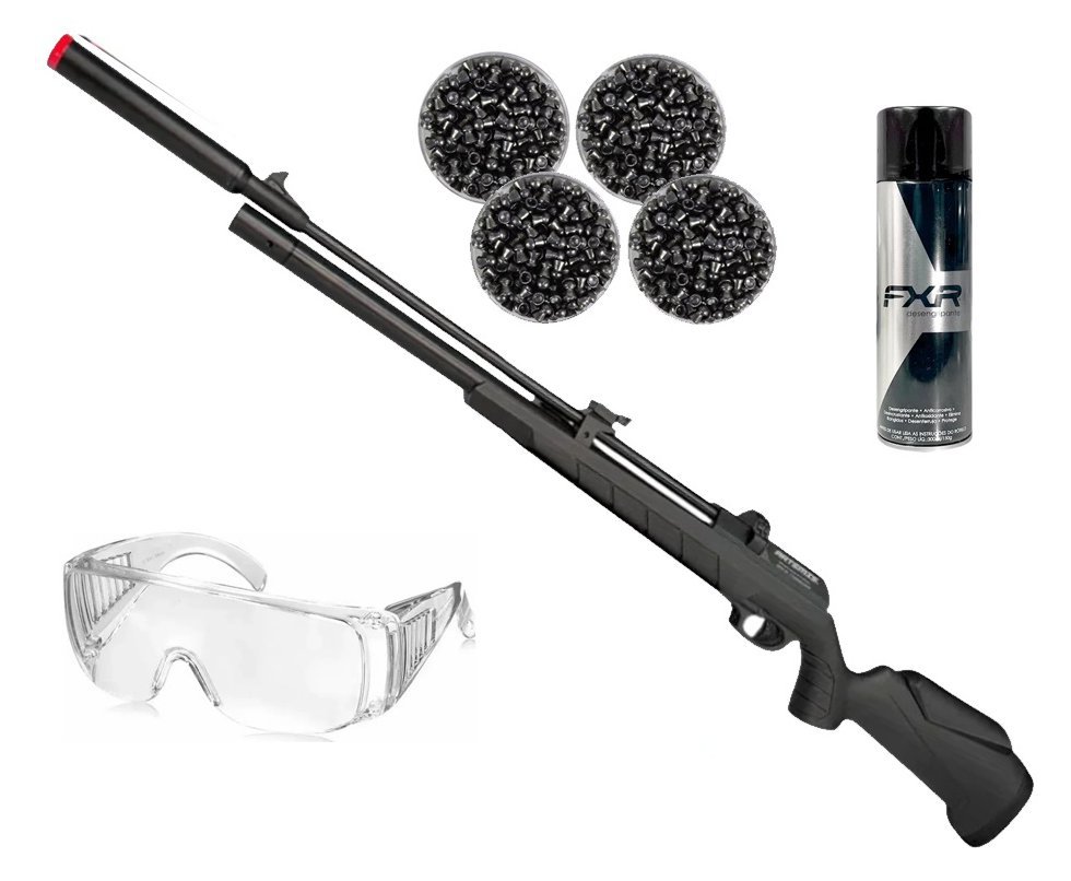 Carabina PCP Artemis PR900S G3 Black 5,5mm - FXR Artemis + Desengripante / Anticorrosivo + Chumbos + Óculos