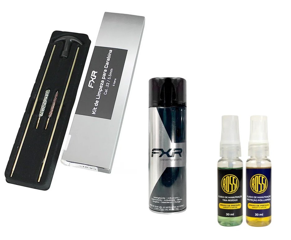 Desengripante / Anticorrosivo multiuso 300ml- FXR + Kit Fluidos + Kit Limpeza FXR 5,5