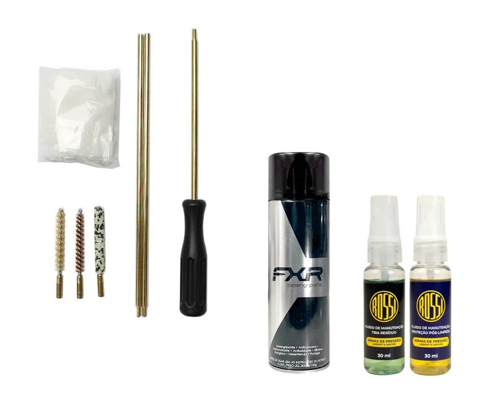 Desengripante / Anticorrosivo multiuso 300ml- FXR + Kit Fluidos + Kit Limpeza Aurok 5,5