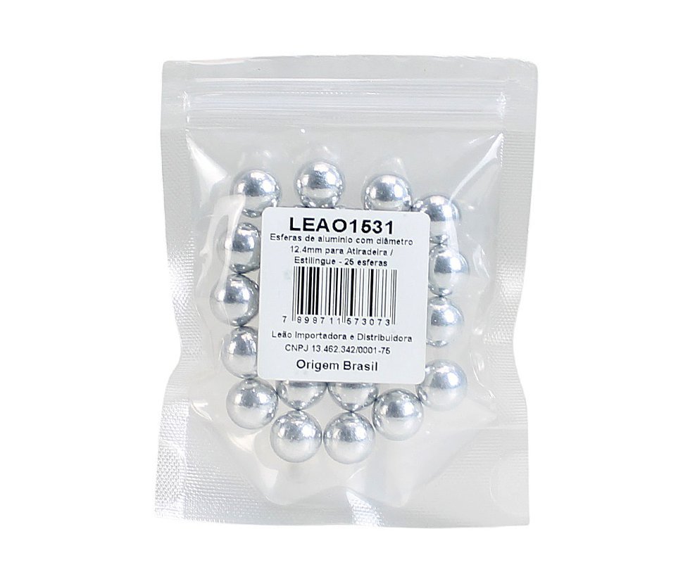 Esfera de Alumínio Leão .50 Com Diâmetro 12.4mm - 25 un