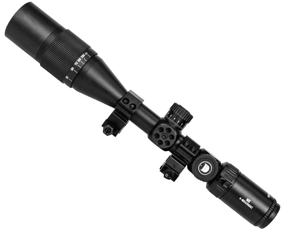 Luneta Mira Discovery MS 4-16x42 AOAC Paralaxe e Retículo Iluminado Trilho 22mm - Discovery