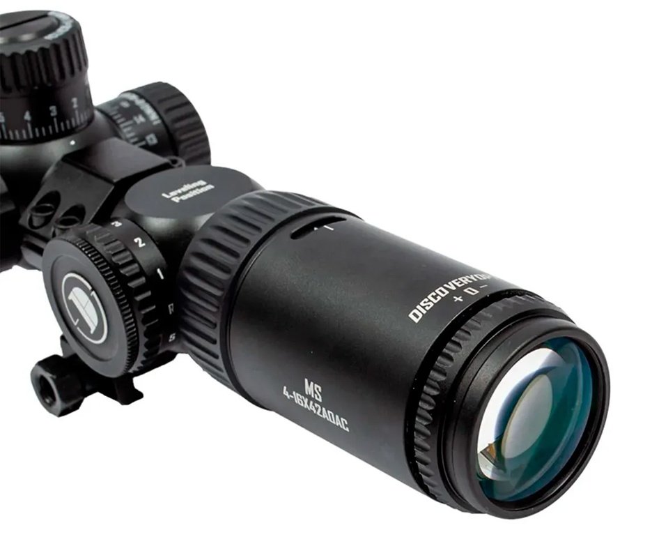 Luneta Mira Discovery MS 4-16x42 AOAC Paralaxe e Retículo Iluminado Trilho 22mm - Discovery