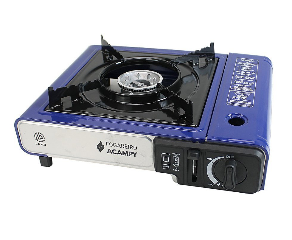 Fogareiro Portatil Leão para Cartucho de Gas com Maleta