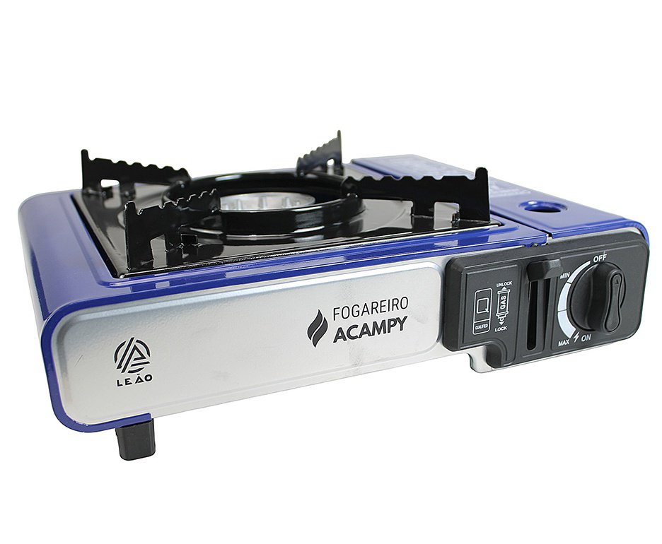 Fogareiro Portatil Leão para Cartucho de Gas com Maleta