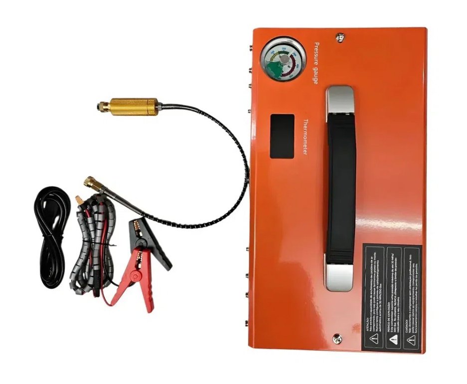 Carabina de Pressão PCP ELF S 5,5mm - Niksan + Chumbo + Alvos +  Compressor Portátil Trivolt Auto Stop 2 Coolers
