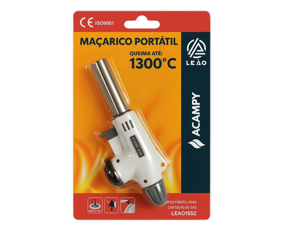 Maçarico Portátil Leão para Cartucho de Gás