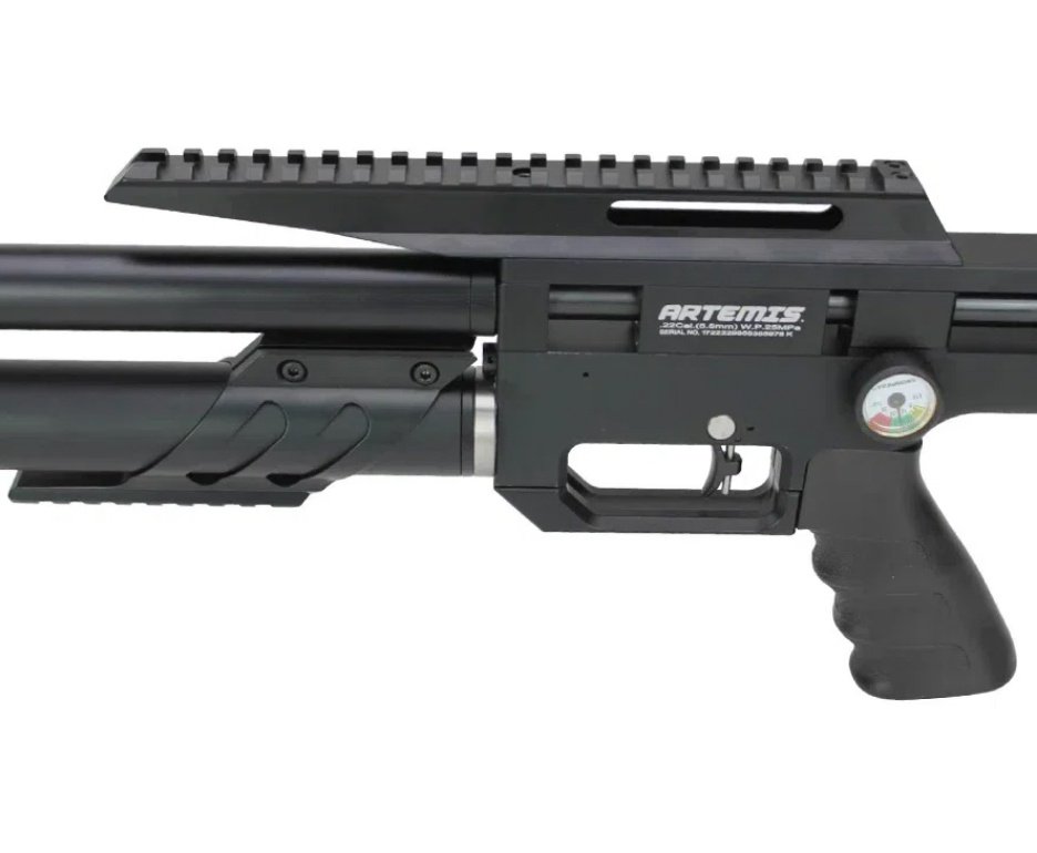 Carabina PCP Artemis M60 Bull Pup 5.5 Slayer Black 20 Tiros - FXR Artemis + Luneta 4-16x50 + Kit de Limpeza + Desengripante + Kit fluidos + Chumbos + Alvos + Capa + Mochila Tática FXR