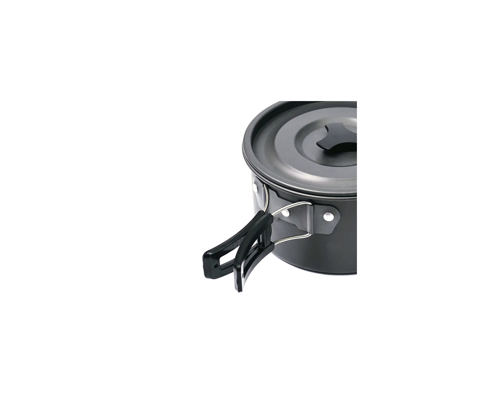 Conjunto de Panelas Camping Hawapi com Chaleira Ultraleve - Verde Limão