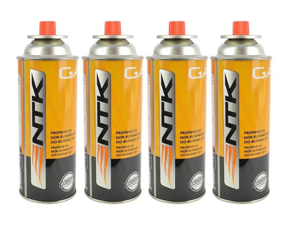 Fogareiro Portátil Acampy para Cozinha e Camping Azul - Leão + Refil Gas