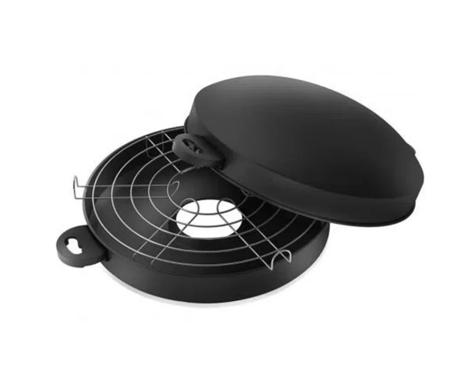 Fogareiro Portátil Acampy para Cozinha e Camping Azul - Leão + Refil Gas + Grill