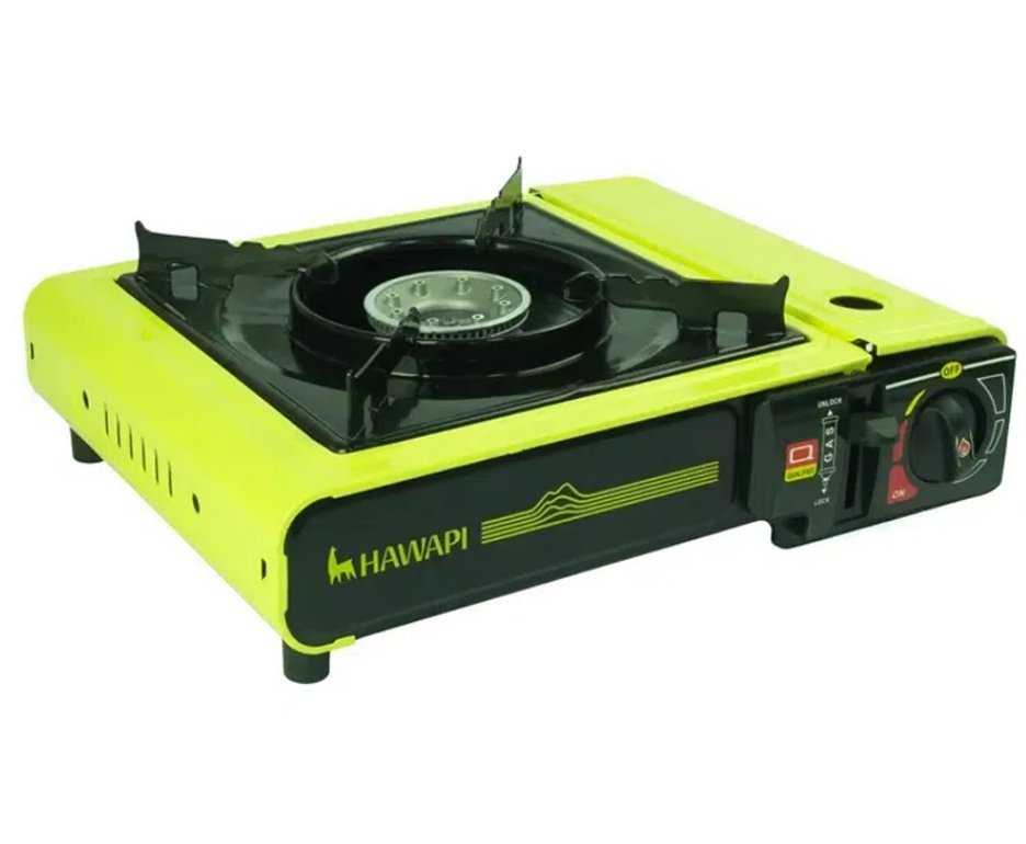 Fogareiro de Mesa Hawapi 3200WF - Verde Limão + Refil Gas + Grill