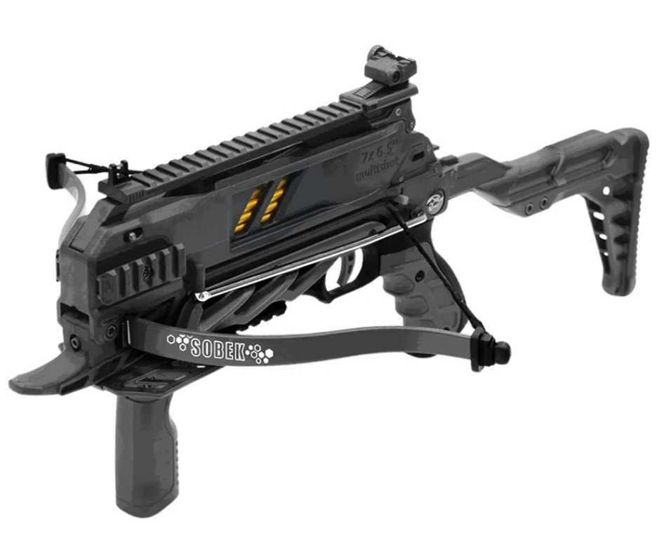 Balestra Besta MK-TCS3-BK 80 Libras com carregador 7 setas - Man Kung + Alvos + Kit Setas