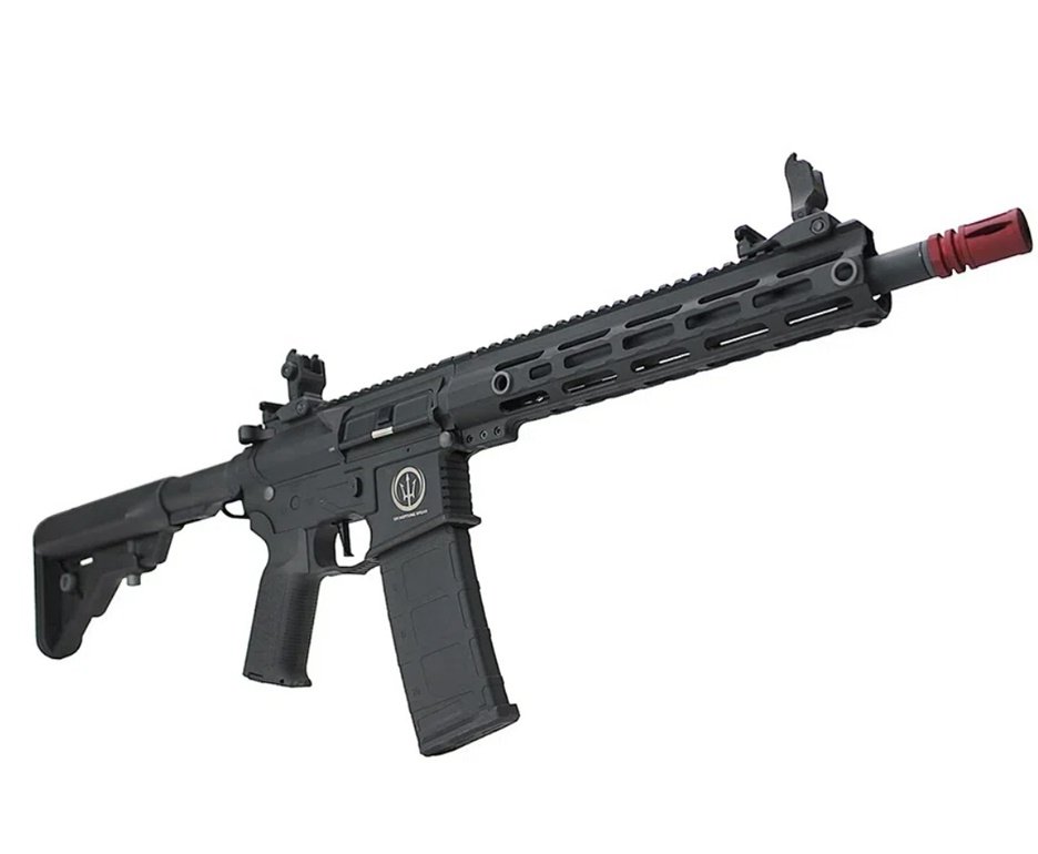 Rifle de Airsoft AEG AR15 Neptune 10" Plus Gatilho ETU Programável 6mm - Rossi + Bandoleira + Óculos de Proteção Tático